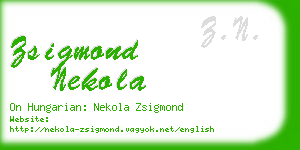 zsigmond nekola business card
